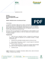 Doctora Elsi Janeth Melo Maya Directora Regional de La ESAP Pasto Asunto: Invitación Cierre A La Semana Por La Paz