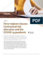 Force Majeure Clauses Contractual Risk Allocation and The Covid