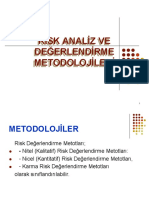 Ri̇sk Metodoloji̇leri̇