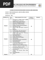 Atme College of Engineering: Course Outline For The Session 2018-2019 (Odd Semester)