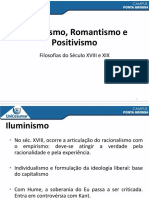 Iluminismo, Romantismo e Positivismo