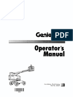 Genie S40 Operator Manual Part Number 32221