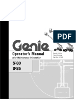 Genie S85 Operator Manual Part Number 82580