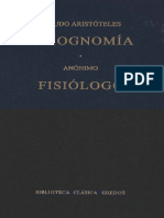 Fisiognomía Fisiólogo - Pseudo Aristóteles Anónimo