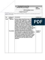 Teaching PE Lesson Plan: Time Purpose of Activity Procedures Interaction