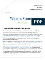 What Is Strategy - Review Points