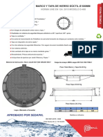 Tapa y marco hierro dúctil Ø600mm