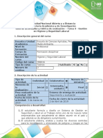 Guía de actividades y rúbrica para diseñar un Sistema de Gestión en Seguridad y Salud Laboral