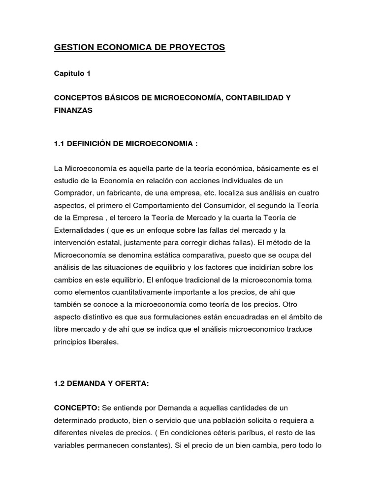 Contabilidad Económica de Proyectos | PDF | Oferta y demanda | Contabilidad
