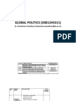 Global Politics (20B12HS311) Orientation