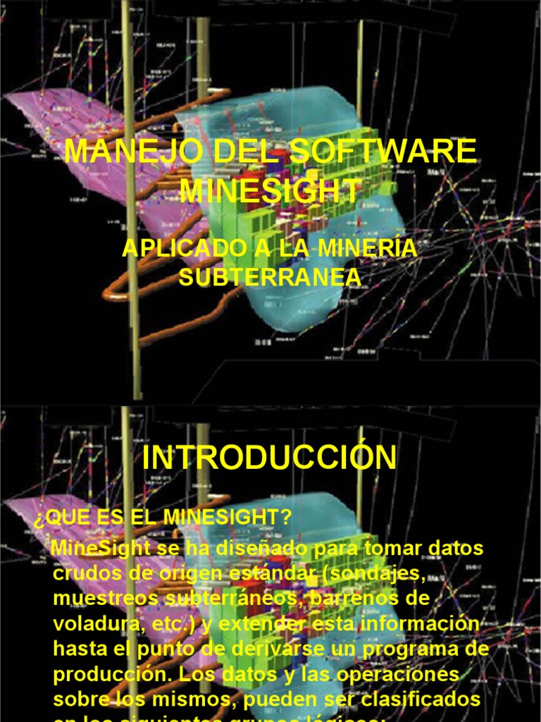 Manejo de MineSight en Minería Subterránea | PDF | Archivo de ...