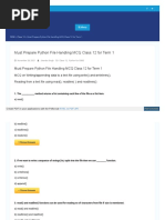 Must Prepare Python File Handling MCQ Class 12 For Term 1