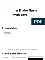 Create A Snake Game With Java in Hindi