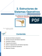 Estructuras de Sistemas Operativos: Facultad de Ciencias de La Ingeniería