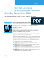 l77 - Guidance From The Licensing Authority On The Adventure Activities Licensing Regulations 2004