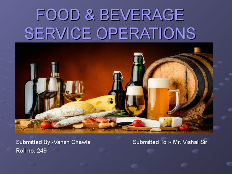 Food & Beverage Service Operations PDF