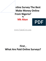 Is Online Survey The Best Way To Make Money Online From Nigeria
