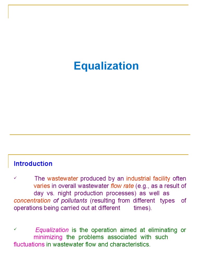 Equalization PDF Sewage Treatment Wastewater