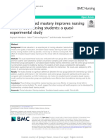 Simulation-Based Mastery Improves Nursing Skills in BSC Nursing Students: A Quasi-Experimental Study