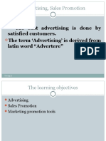 Advertising, Sales Promotion