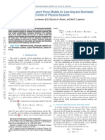 Gaussian Process Latent Force Models For Learning and Stochastic Control of Physical Systems