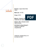 Actividad de Aprendizaje 2. Creando Un Perfil Por Competencias.