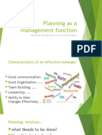 Planning and Management Functions