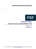 CDC UP Quality Management Plan Template