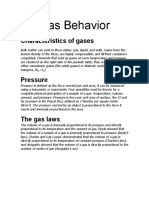 Gas Behavior: Characteristics of Gases