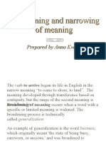 Broadening and narrowing of meaning