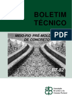 Meio-fio pré-moldado de concreto