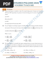 THERMODYNAMICS PYQ (2000-2020) by Yogesh Tyagi Sir: IIT Kharagpur