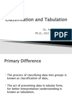 Difference Between Classification and Tabulation