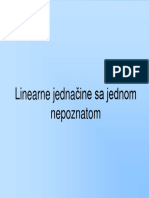 Linearne Jednacine