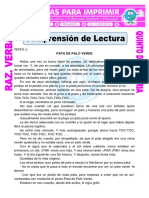 Comprensión de Lecturas para Quinto de Primaria