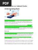 Direct Costs vs. Indirect Costs: Understanding Each