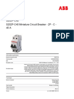 S202P-C40 Miniature Circuit Breaker - 2P - C - 40 A: Product-Details