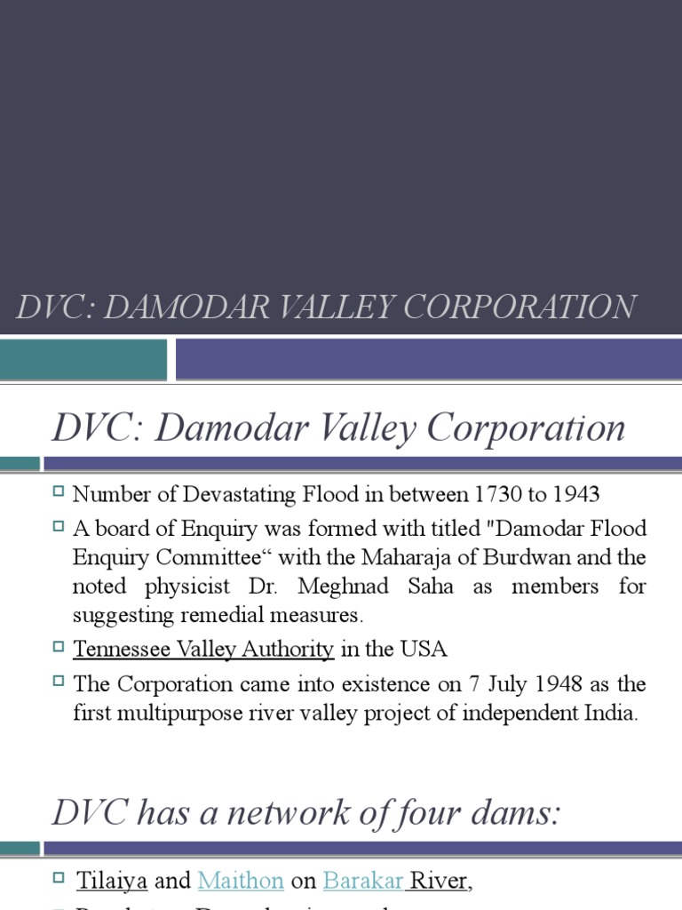 DVC Damodar Valley Corporation PDF