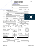 National Insurance Cashless Hospitalization Form