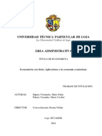 Econometría con Stata: Aplicaciones a la economía ecuatoriana