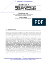 Water Supply Systems Security, Methodologies For Reliability Analysis