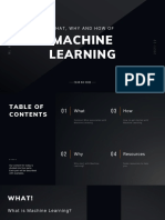 What, Why and How Of: Machine Learning