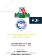 Le Systeme de La PI de l'OAPI Par A.Dieng