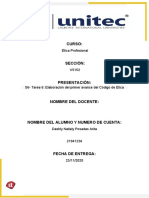 S6 - Tarea 6 Elaboración Del Primer Avance Del Código de Ética