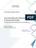 Una Introduccion Matematica A La Teoria Del Sonido