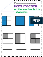 Fractions Practice: Write Down The Fraction That Is Shaded in