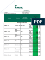 Material Descriere Dimensiuni Comercializare Culori UM: Pret Lista Din 03.01.2022 Euro (Fara TVA)