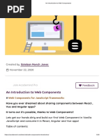 An Introduction To Web Components