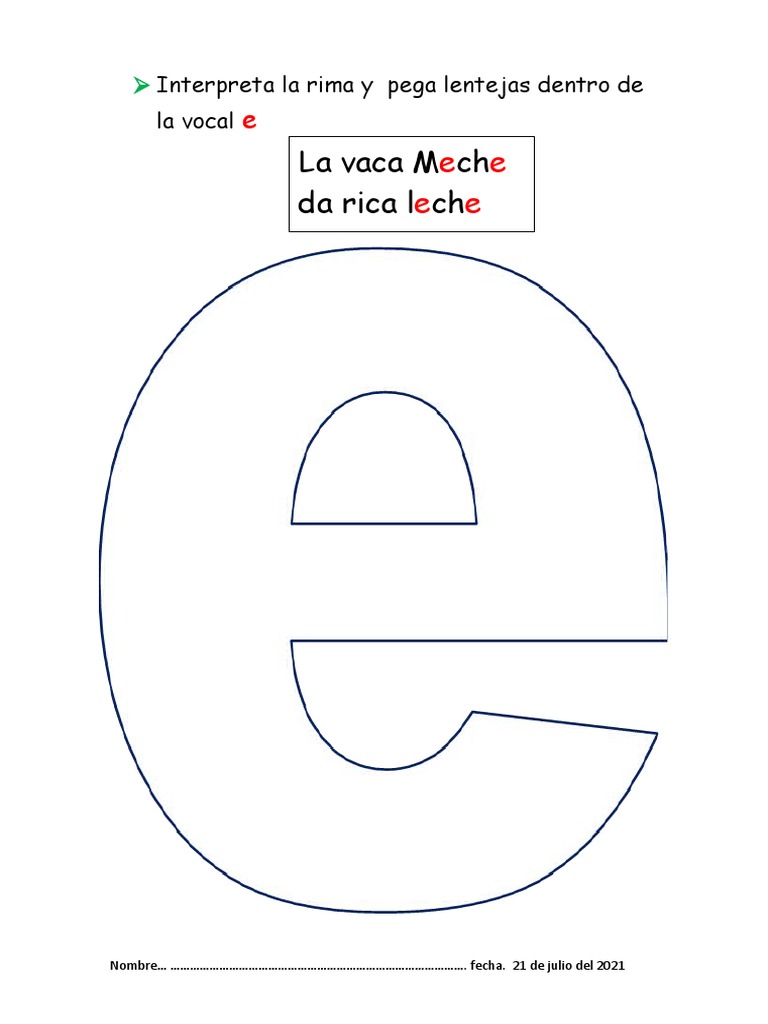 3... Vocal e | PDF | Artes del Lenguaje y Comunicación