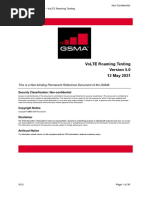 Volte Roaming Testing 12 May 2021: This Is A Non-Binding Permanent Reference Document of The Gsma